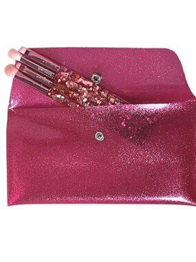 NEW Glamierre Pink Luxe Glitter Eye Brush Set
